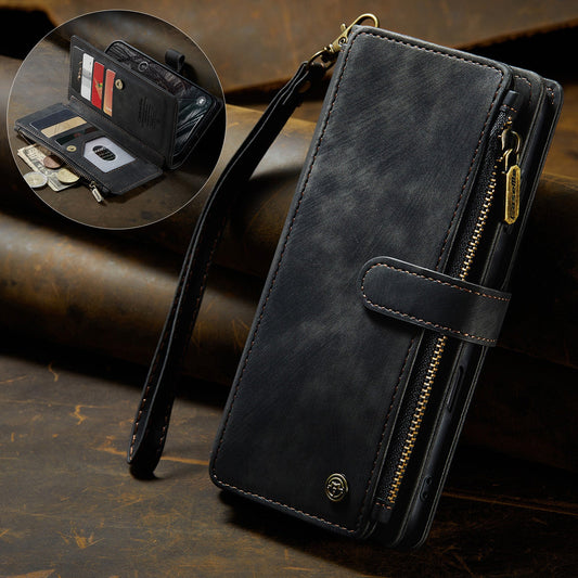 3-in-1 Shockproof Retro Leather Wallet Phone Case for iPhone 12 Pro